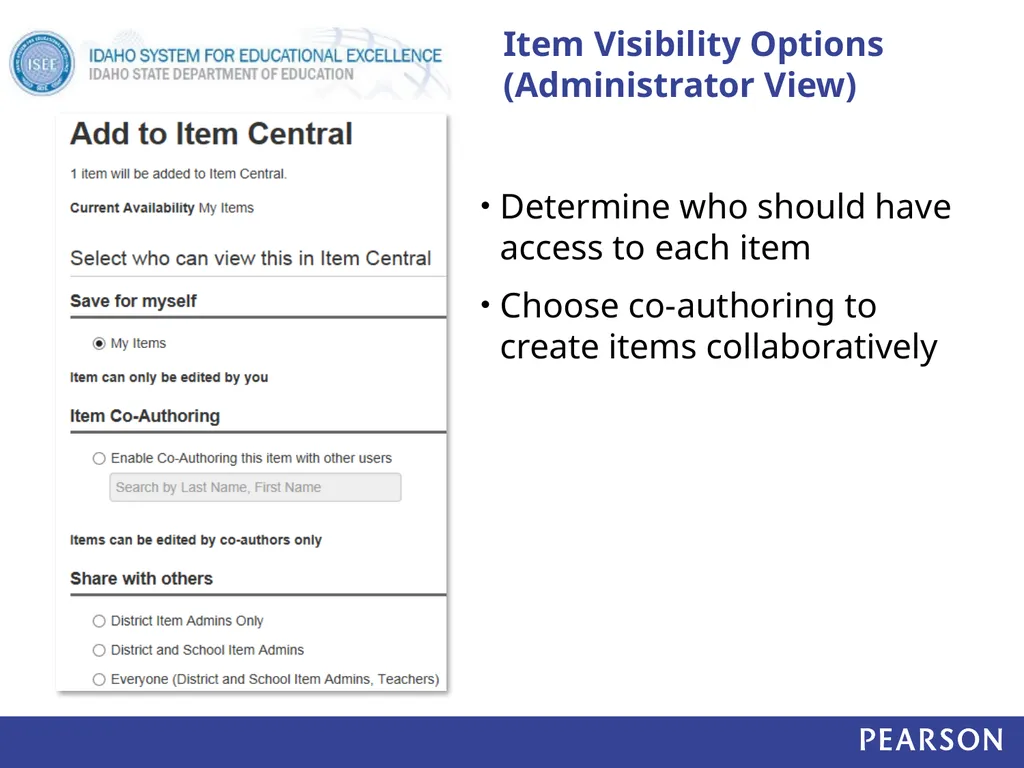 What is Assessment Admin? Districts, schools and - slide 13 of 24