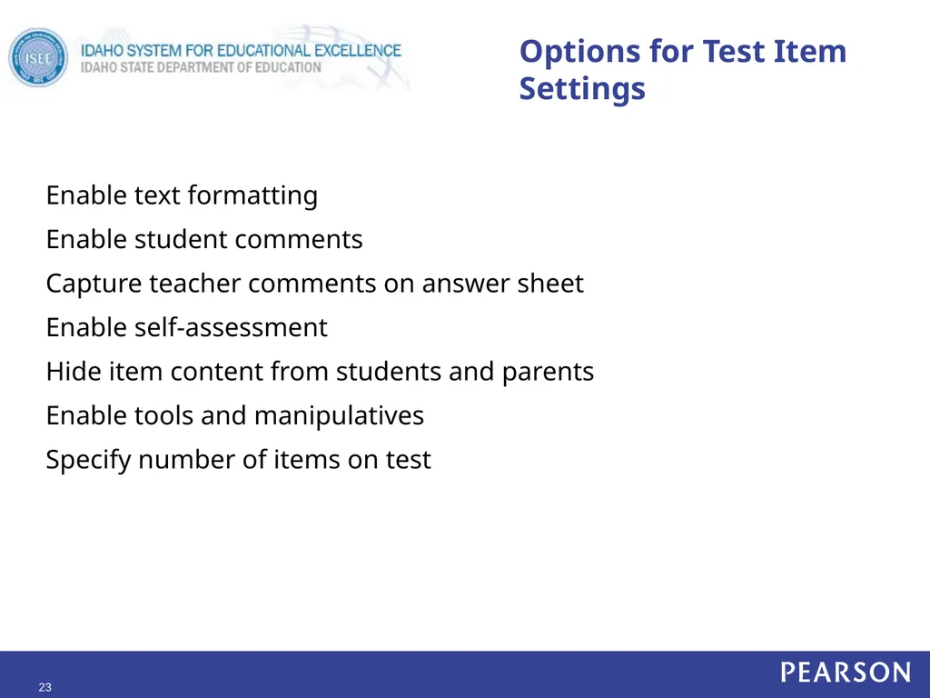 What is Assessment Admin? Districts, schools and - slide 23 of 24