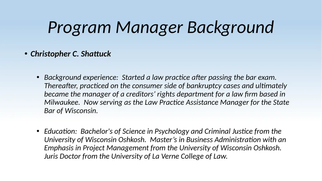 Leadership Orientation Understanding State Bar - slide 3 of 18
