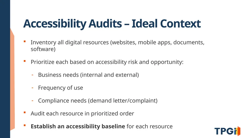 Building a Complete Accessibility Program: From - slide 13 of 30