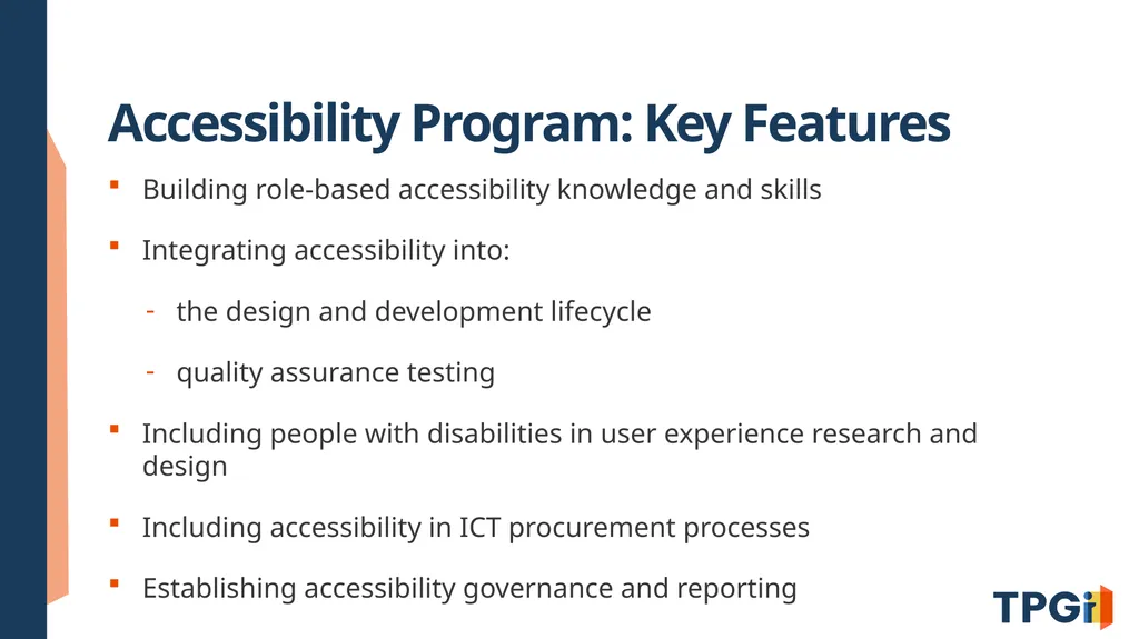 Building a Complete Accessibility Program: From - slide 16 of 30