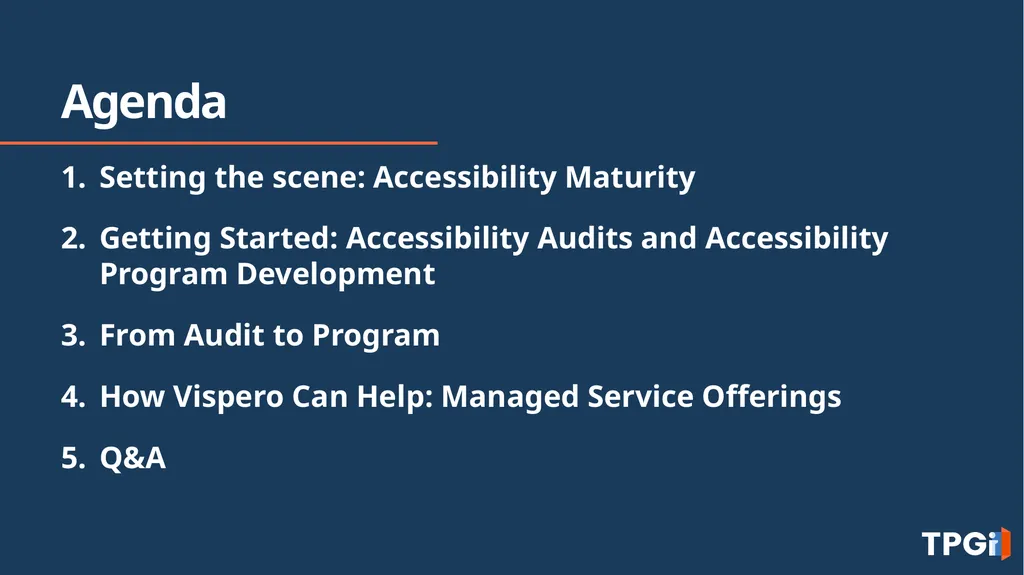 Building a Complete Accessibility Program: From - slide 2 of 30