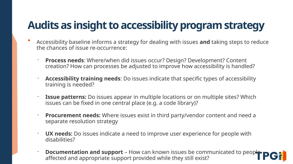 Building a Complete Accessibility Program: From - slide 15 of 30