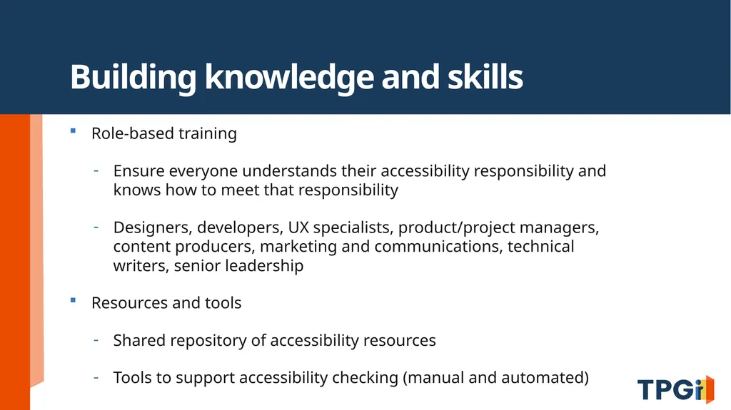 Building a Complete Accessibility Program: From - slide 17 of 30