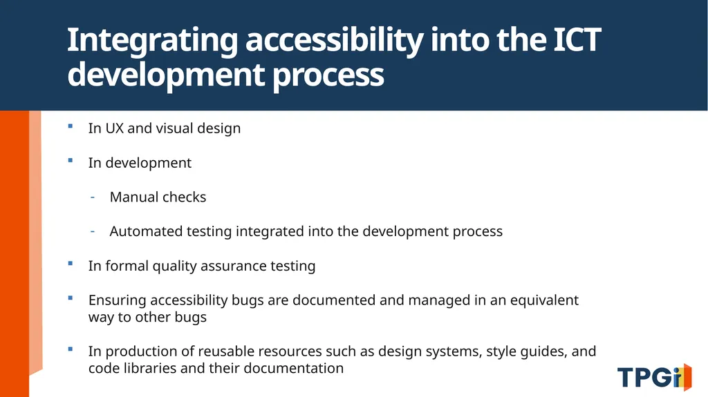 Building a Complete Accessibility Program: From - slide 18 of 30