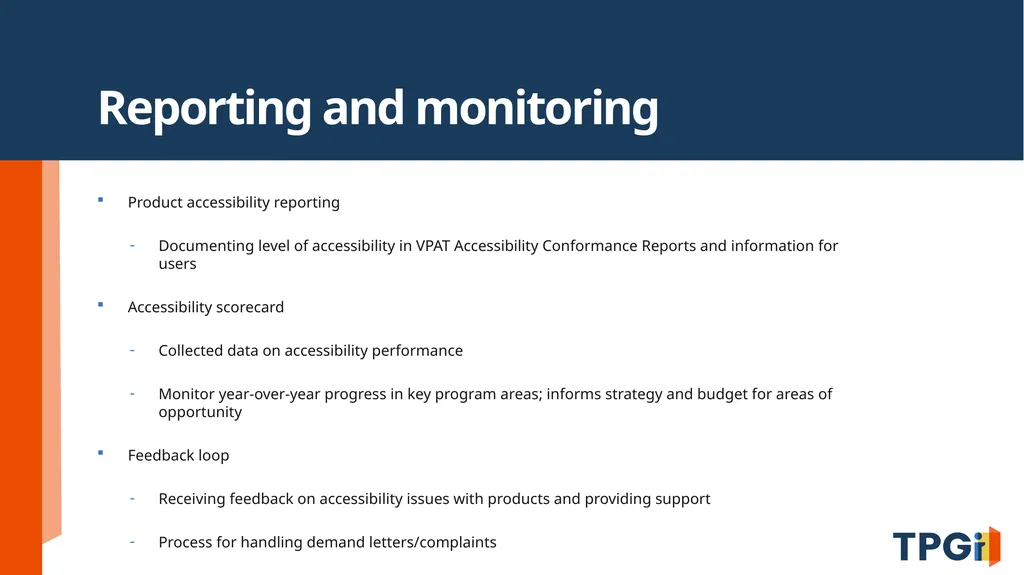 Building a Complete Accessibility Program: From - slide 22 of 30