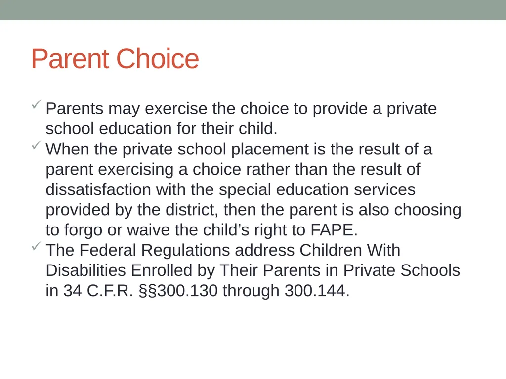 Parentally Placed Private School Students Wyoming - slide 4 of 39