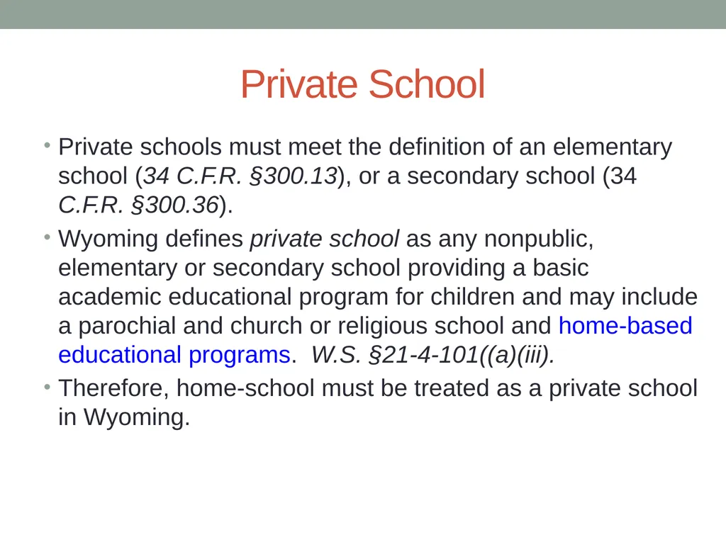 Parentally Placed Private School Students Wyoming - slide 7 of 39