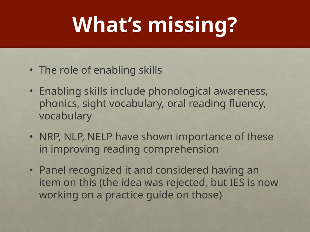 Improving Reading Comprehension K-3 Timothy - slide 48 of 54