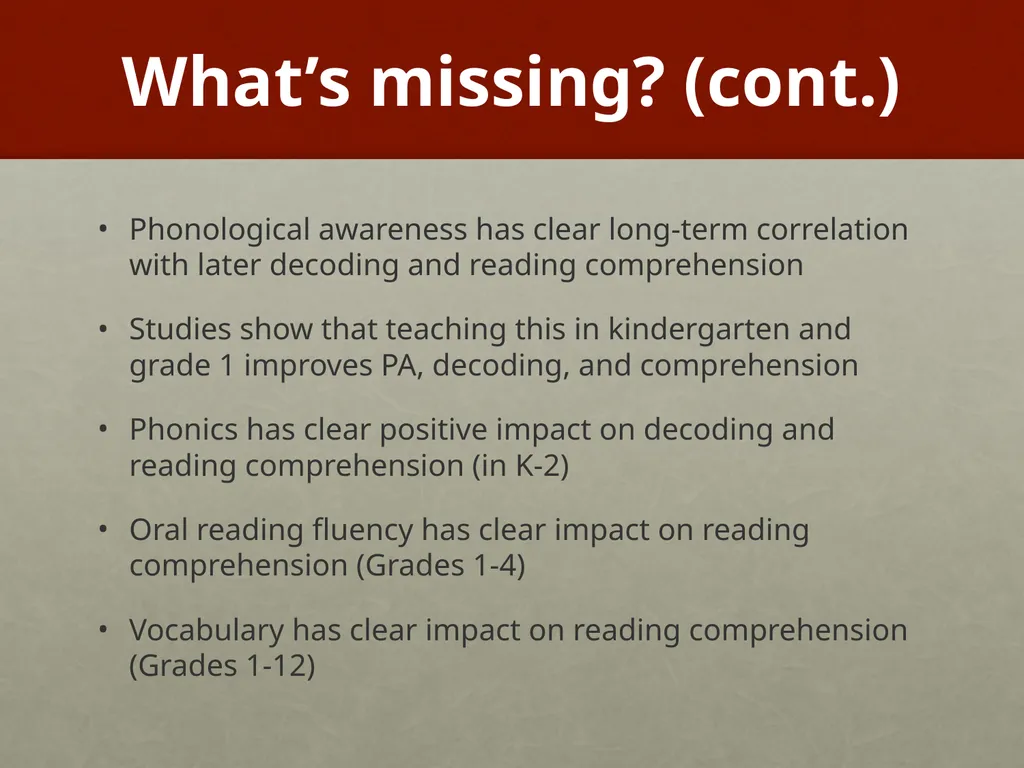 Improving Reading Comprehension K-3 Timothy - slide 49 of 54