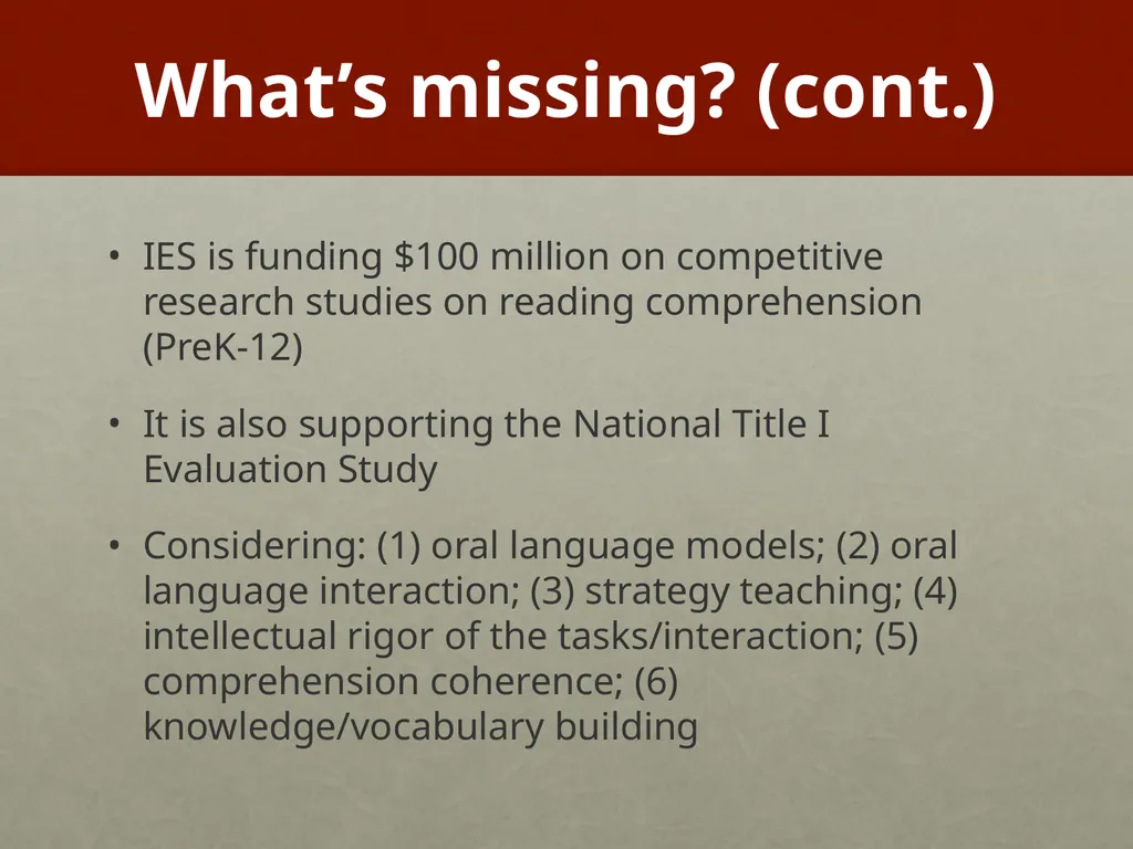 Improving Reading Comprehension K-3 Timothy - slide 51 of 54