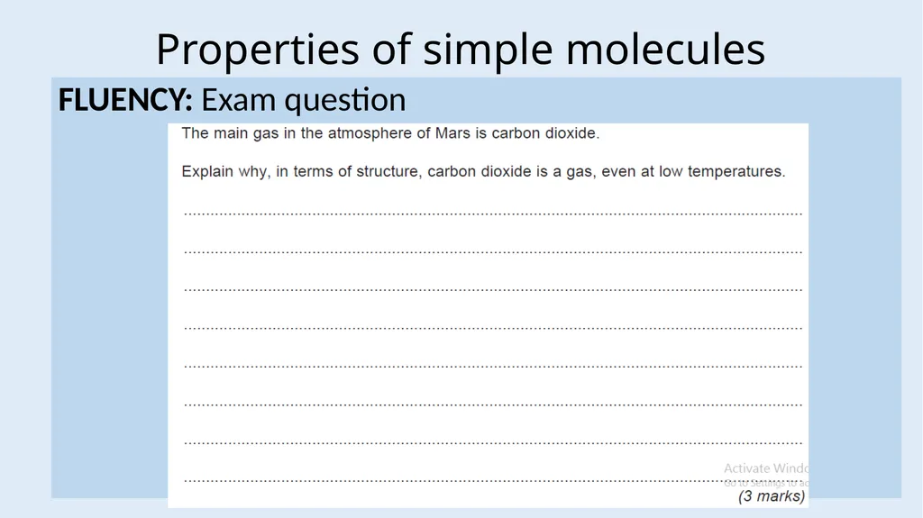 Simple Covalent Molecules Higher LOW STAKES QUIZ - slide 14 of 25