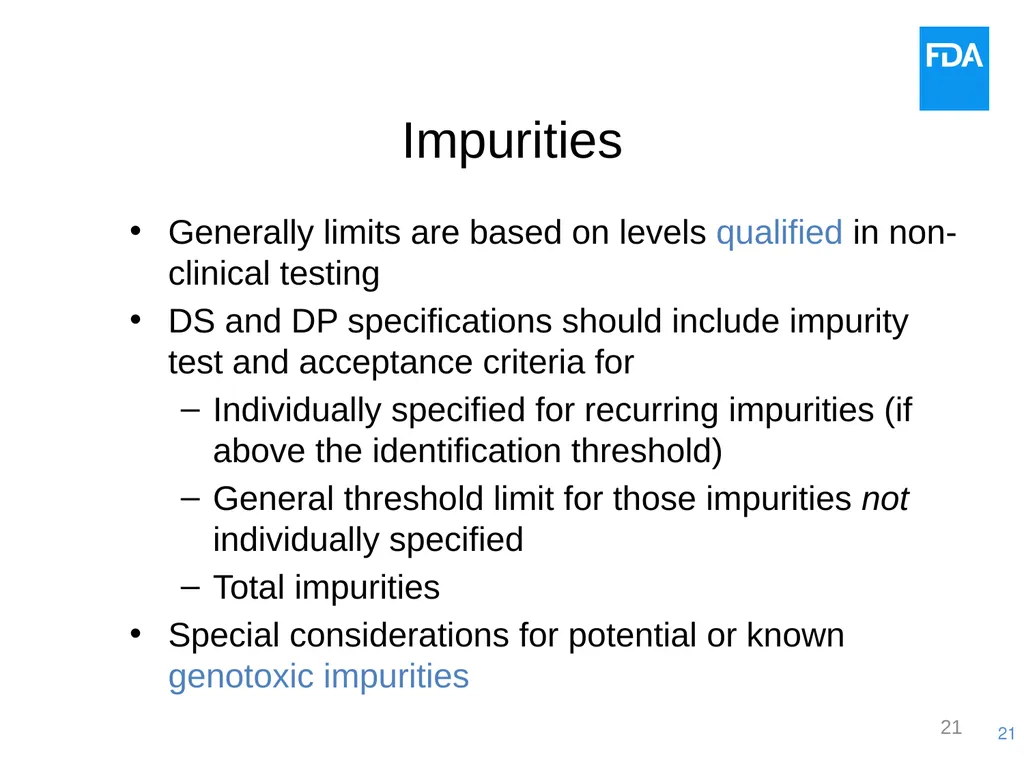 Quality Issues for Clinical Trial Materials: The - slide 21 of 41
