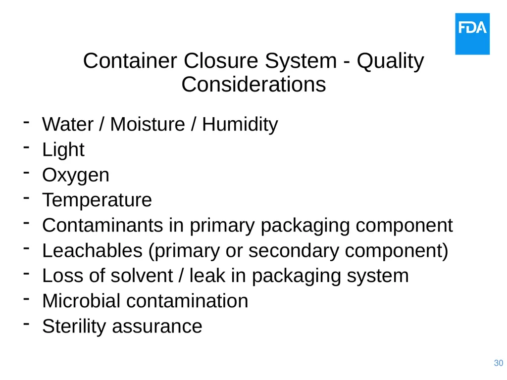 Quality Issues for Clinical Trial Materials: The - slide 30 of 41
