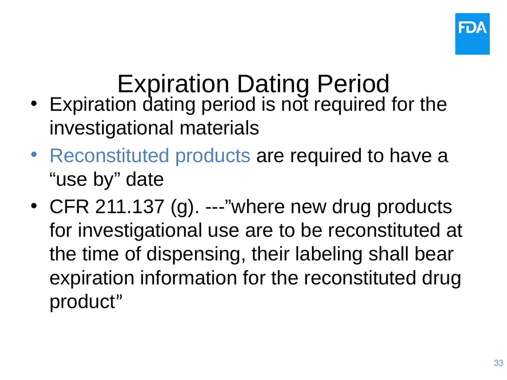 Quality Issues for Clinical Trial Materials: The - slide 33 of 41