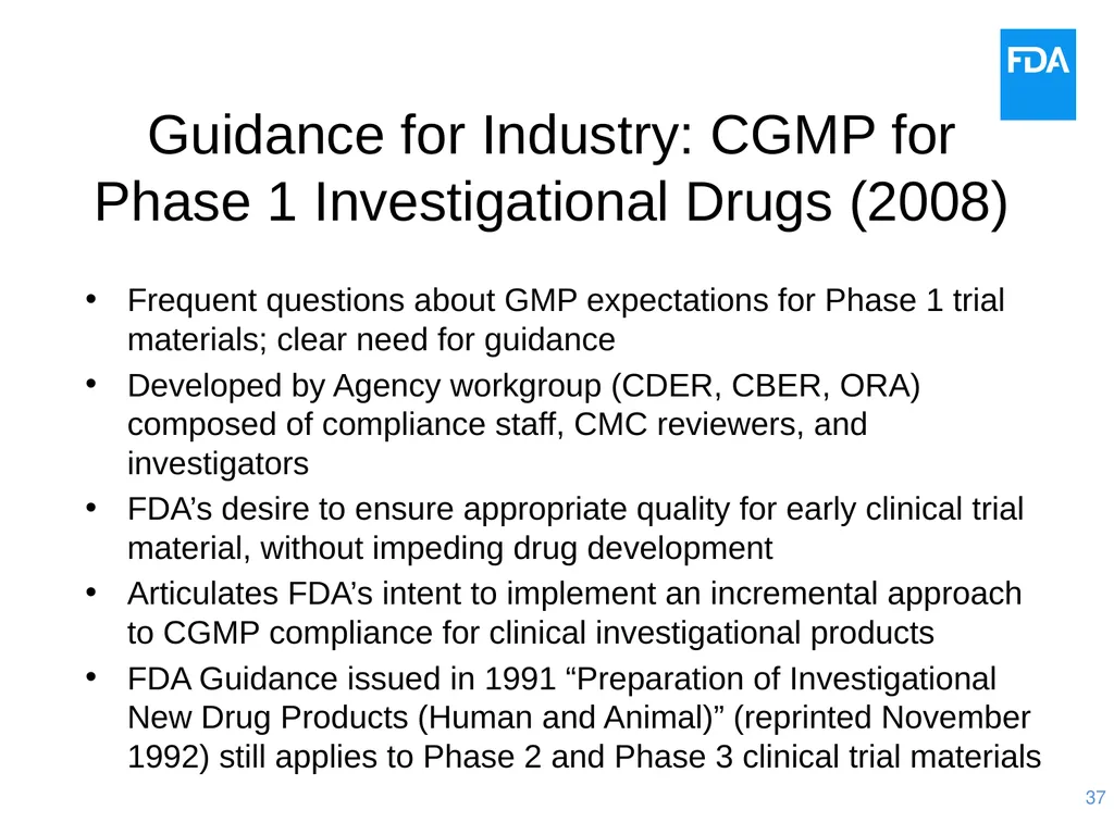 Quality Issues for Clinical Trial Materials: The - slide 37 of 41