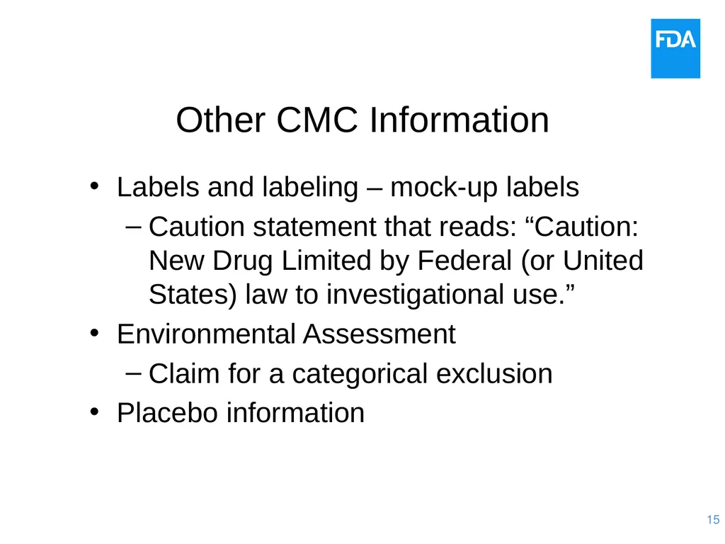 Quality Issues for Clinical Trial Materials: The - slide 15 of 41