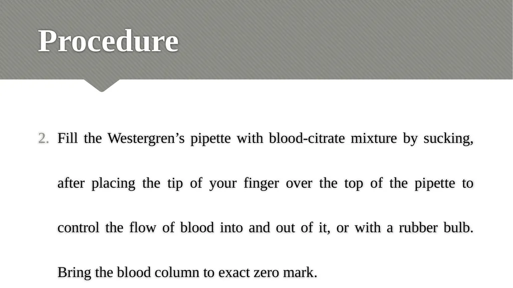 ERYTHROCYTE SEDIMENTATION RATE (ESR) Relevance - slide 17 of 24