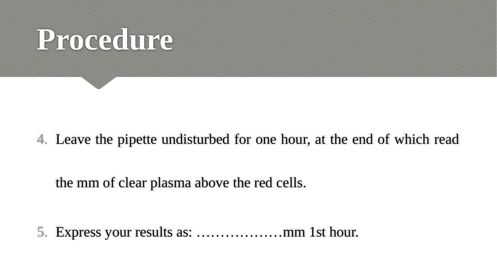 ERYTHROCYTE SEDIMENTATION RATE (ESR) Relevance - slide 20 of 24