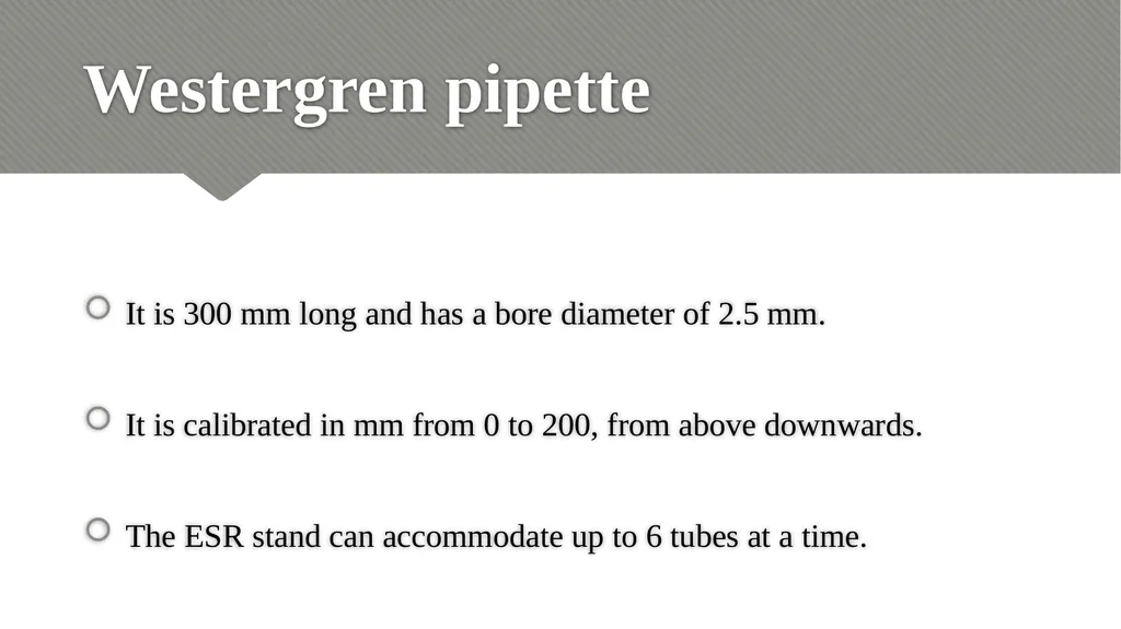 ERYTHROCYTE SEDIMENTATION RATE (ESR) Relevance - slide 12 of 24