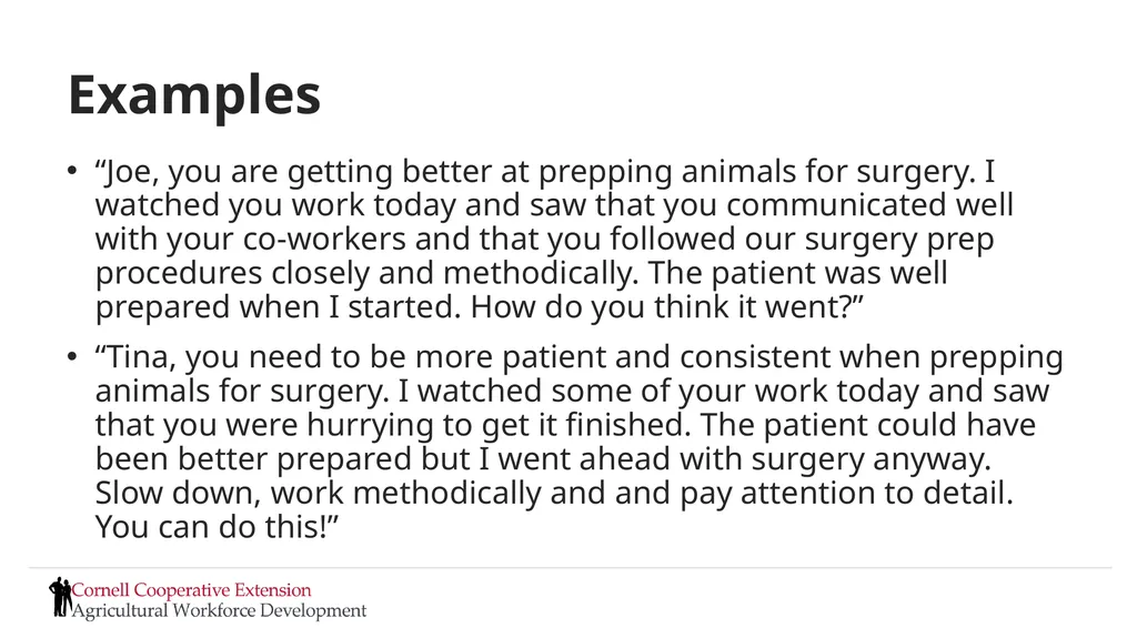 Setting Expectations and Managing Performance - slide 65 of 70