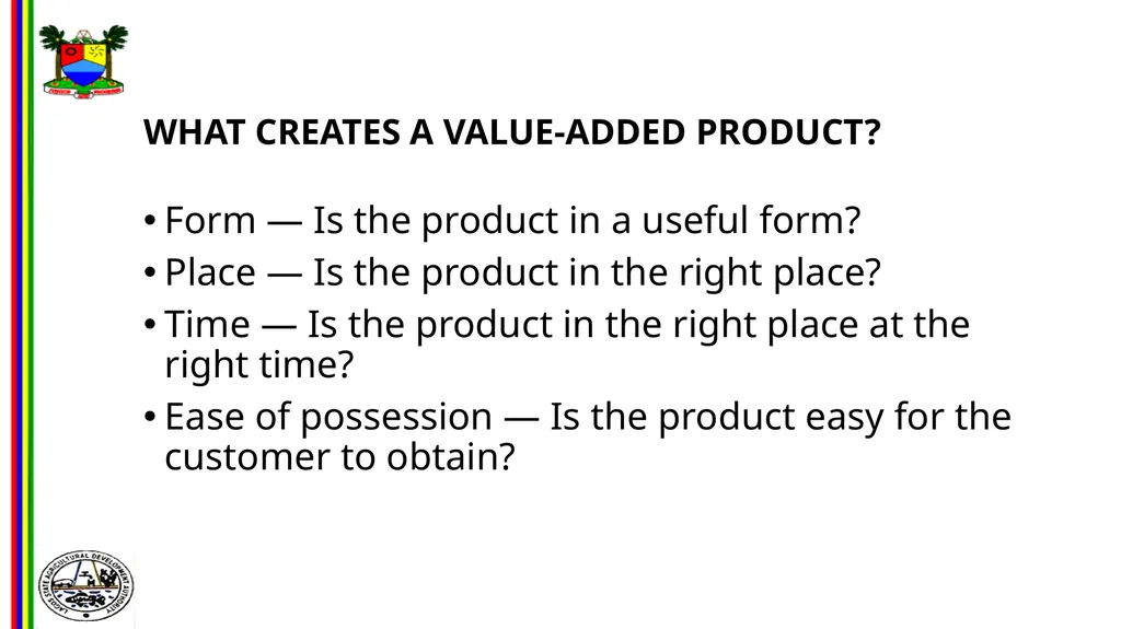 OPPORTUNITIES IN FOOD AND AGRO-PROCESSING IN - slide 20 of 46