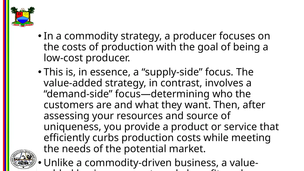 OPPORTUNITIES IN FOOD AND AGRO-PROCESSING IN - slide 29 of 46
