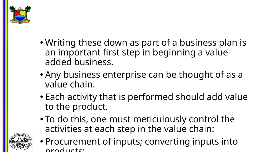 OPPORTUNITIES IN FOOD AND AGRO-PROCESSING IN - slide 25 of 46