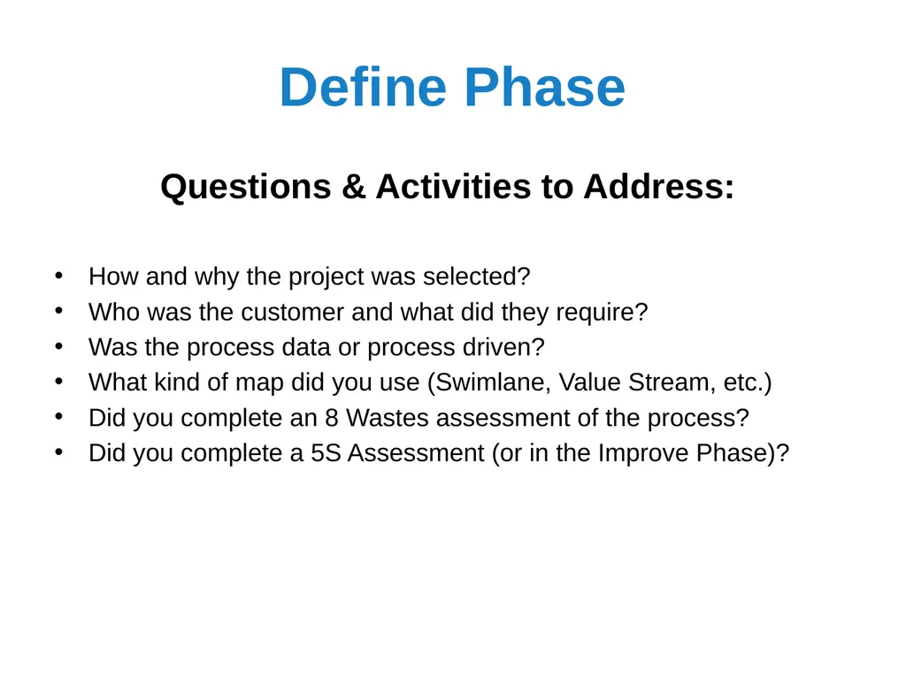 Black Belt Project Storyboard Template Visit - slide 5 of 20