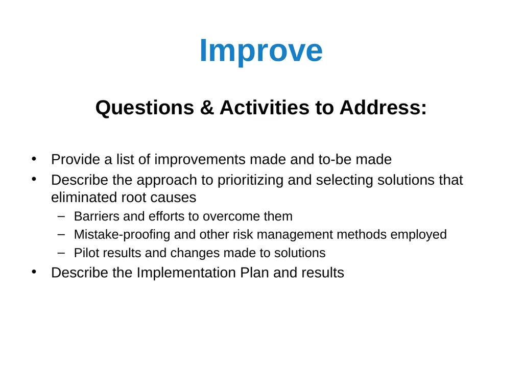 Black Belt Project Storyboard Template Visit - slide 14 of 20