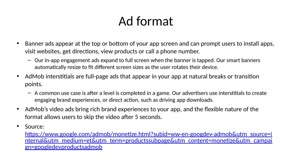 Cosc 5/4735 AdMob for Android Make money with apps - slide 3 of 13