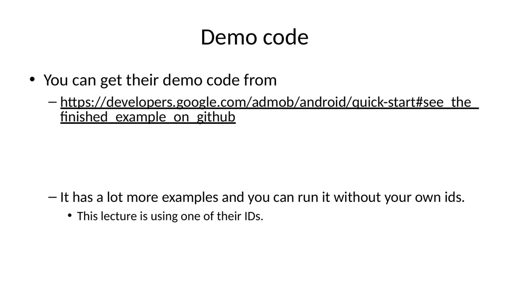 Cosc 5/4735 AdMob for Android Make money with apps - slide 11 of 13