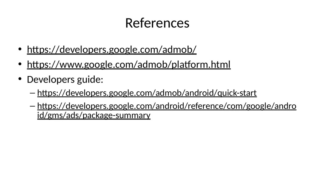 Cosc 5/4735 AdMob for Android Make money with apps - slide 12 of 13