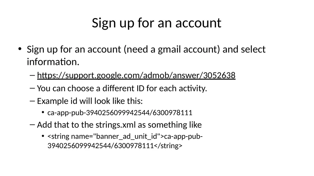 Cosc 5/4735 AdMob for Android Make money with apps - slide 5 of 13