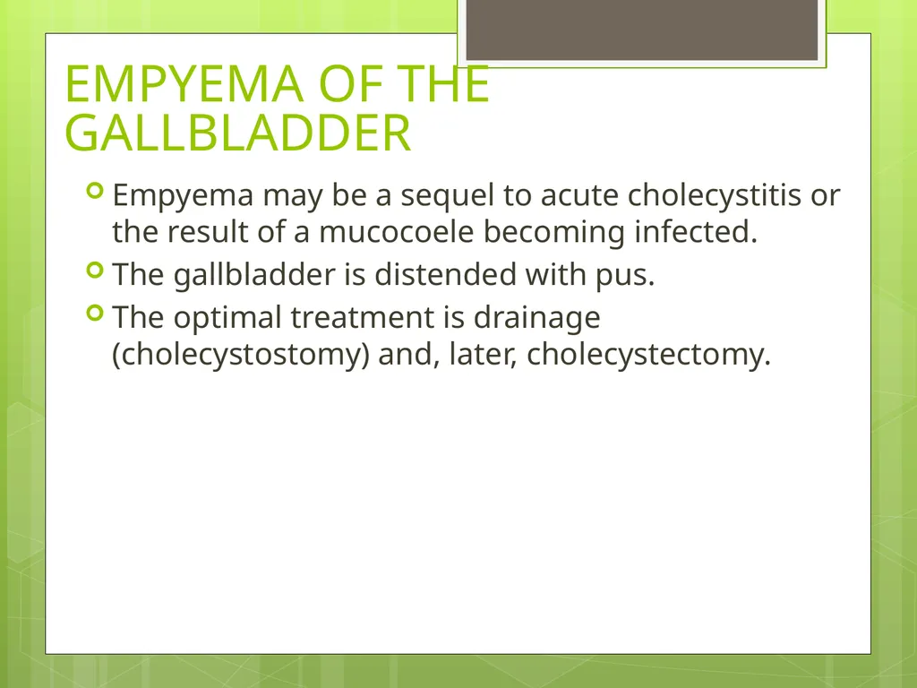 The gallbladder and bile ducts SURGICAL ANATOMY - slide 18 of 19