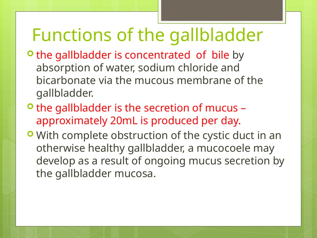 The gallbladder and bile ducts SURGICAL ANATOMY - slide 9 of 19