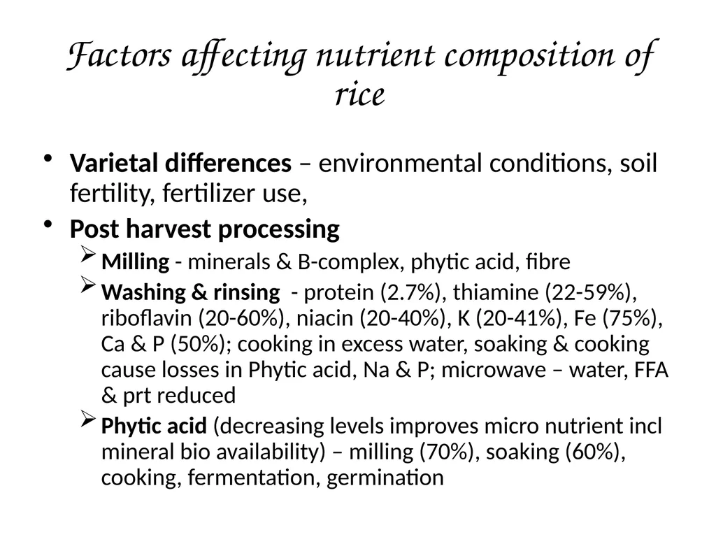 Rice Strategy : Quality, safety & Nutrition Ms. - slide 18 of 24