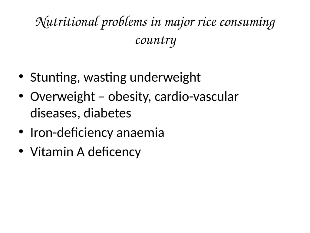 Rice Strategy : Quality, safety & Nutrition Ms. - slide 19 of 24