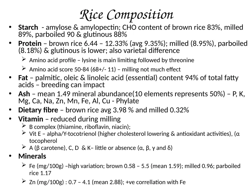 Rice Strategy : Quality, safety & Nutrition Ms. - slide 16 of 24