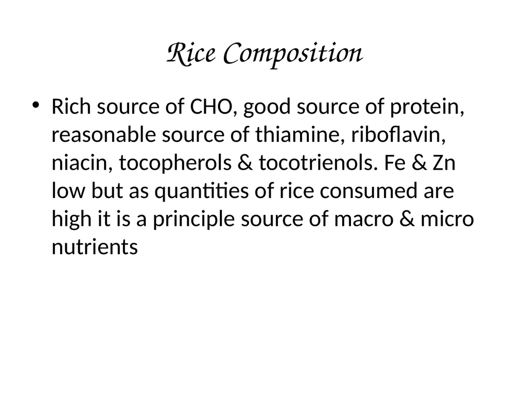 Rice Strategy : Quality, safety & Nutrition Ms. - slide 17 of 24