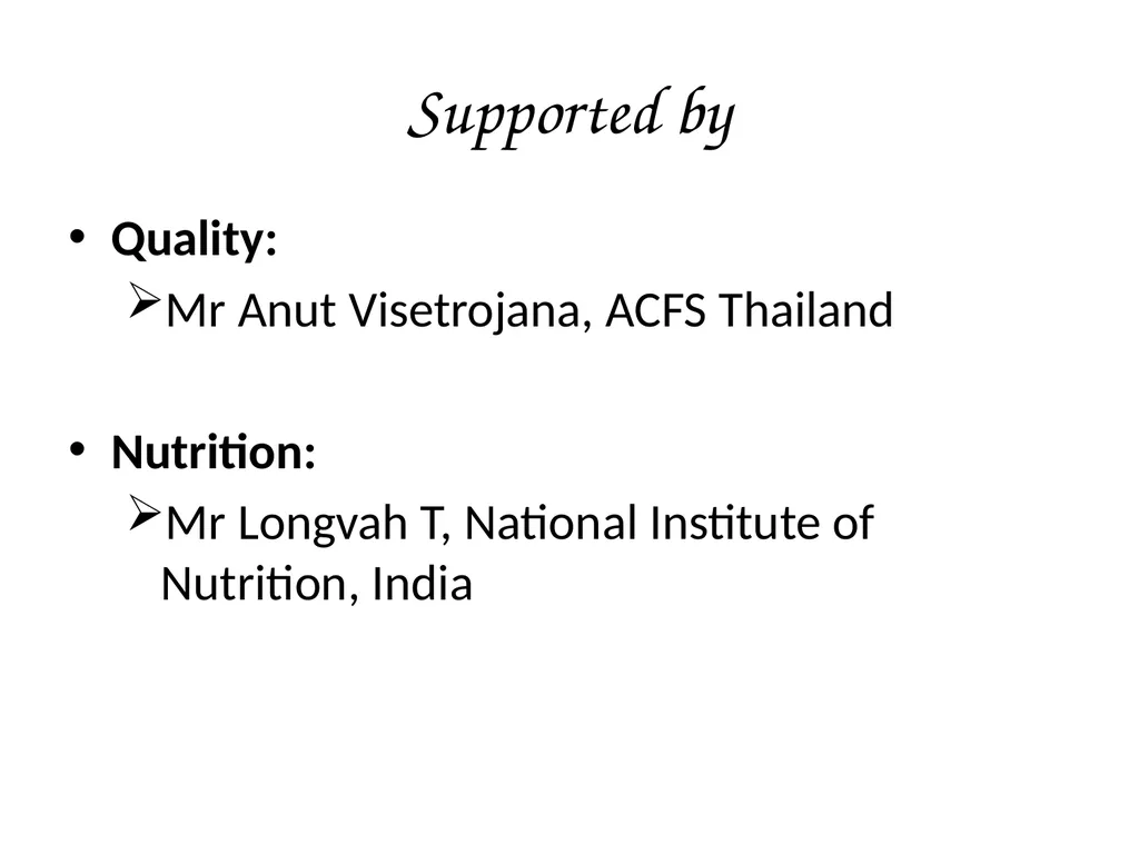 Rice Strategy : Quality, safety & Nutrition Ms. - slide 2 of 24