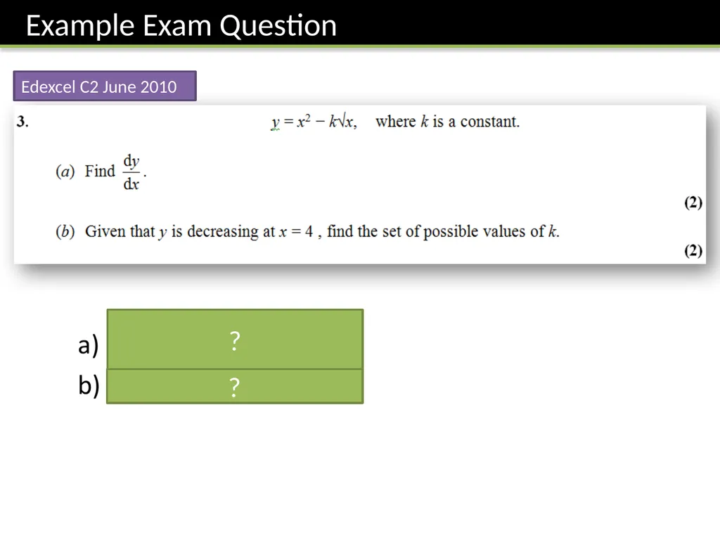 C2 Chapter 9 Differentiation Dr J Frost - slide 3 of 22