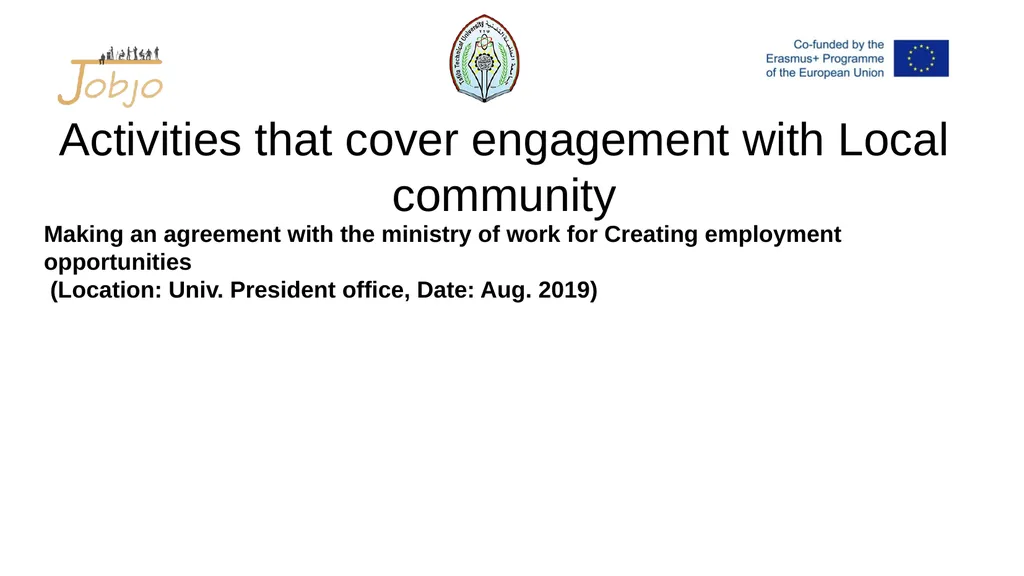 JOB-JO Dissemination Report ERASMUS+ PROGRAMME - slide 9 of 10