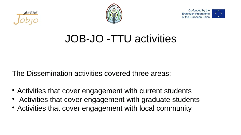 JOB-JO Dissemination Report ERASMUS+ PROGRAMME - slide 3 of 10