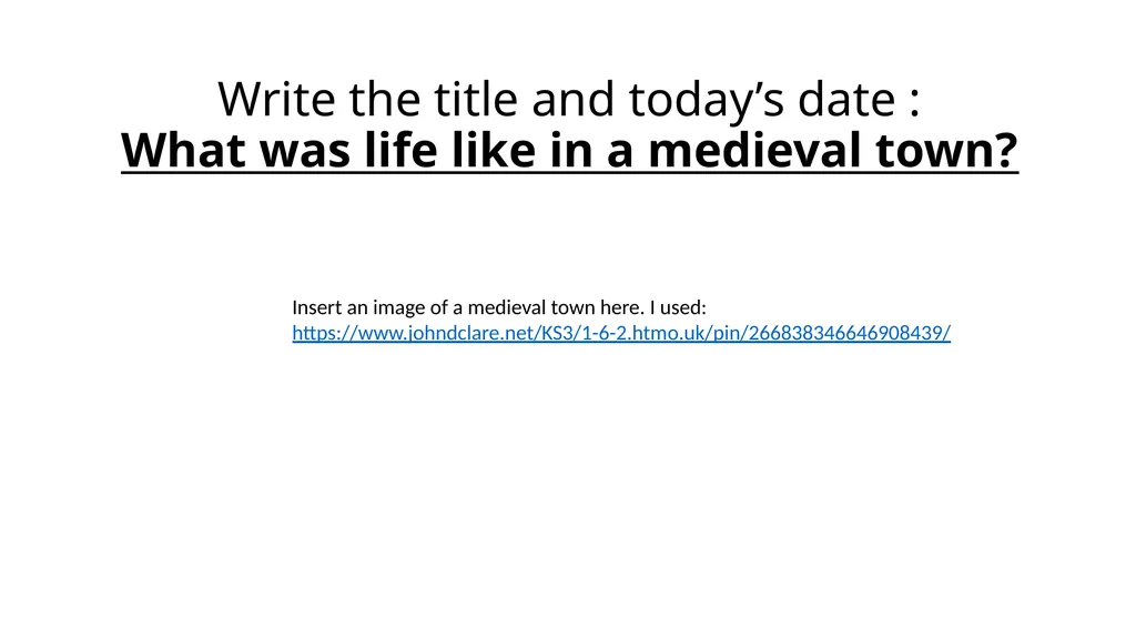 Home Learning for Year 7 History This unit will - slide 3 of 16