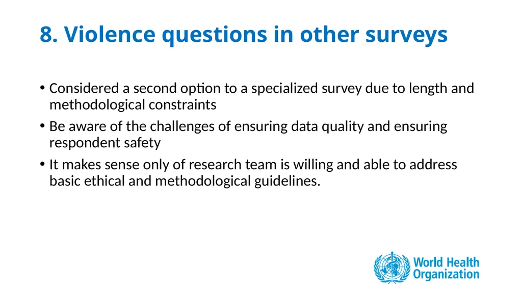 "Putting Women First" Ethical and Safety - slide 20 of 29