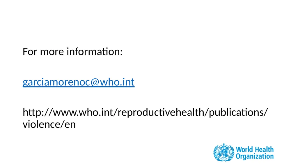"Putting Women First" Ethical and Safety - slide 24 of 29