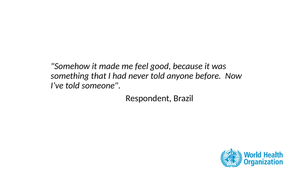 "Putting Women First" Ethical and Safety - slide 17 of 29