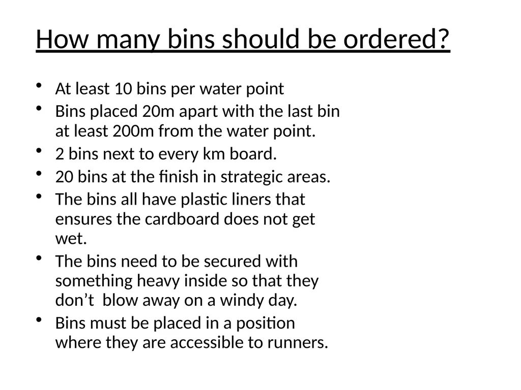 WPA Race Organizing – 2019 Water and Litter New - slide 4 of 10