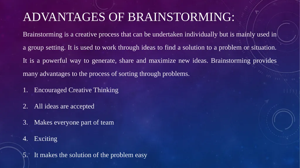 Permissive Style of Teaching: Brainstorming Method - slide 9 of 13